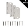 Everbilt 3-1/2" Satin Nickel 5/8" Radius Smooth Action Door Hinges,