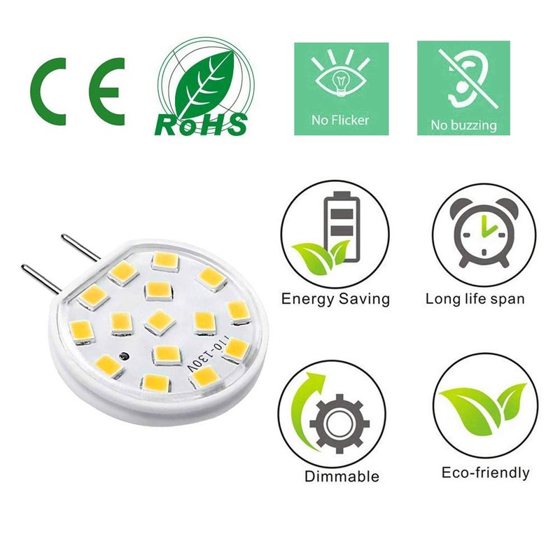 G8 LED Bulb Dimmable 3W Mini Thin Puck Light Bulbs