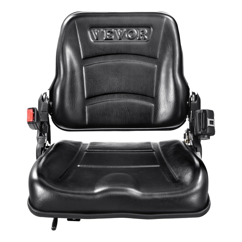VEVOR Universal Forklift Seat, Tractor Seat with Adjustable Backrest &