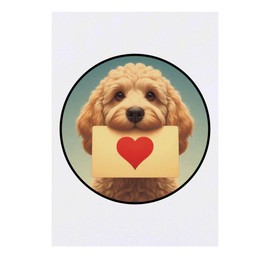 'Cockapoo Love Note' Temporary Tattoo - Water Resistant, Skin-Safe, Non-Toxic Transfer (TO00084055)