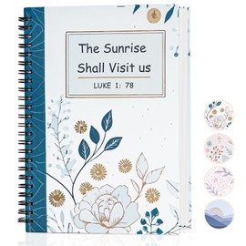 Christian Journals for Women - Spiral Bible Notebook for Her| Prayer & Bible Journaling for Women, Cute Floral Writing Church Notes Notebook & Inspirational Religious Gift for Christians, Luke 1:78