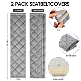 MIKAFEN Premium Seat Belt Pads, Pack of 2, Padding for Car Seat Belt, for More Comfort when Travelling