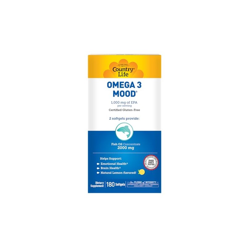 Country Life - Omega 3 Mood Capsules, with EPA and