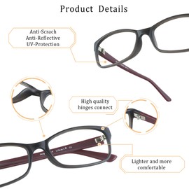 LifeArt Blue Light Blocking Glasses, Anti Eyestrain, Computer Reading Glasses, Gaming Glasses, TV Glasses for Women Men, Anti Glare (Matte Gray, +3.50 Magnification)