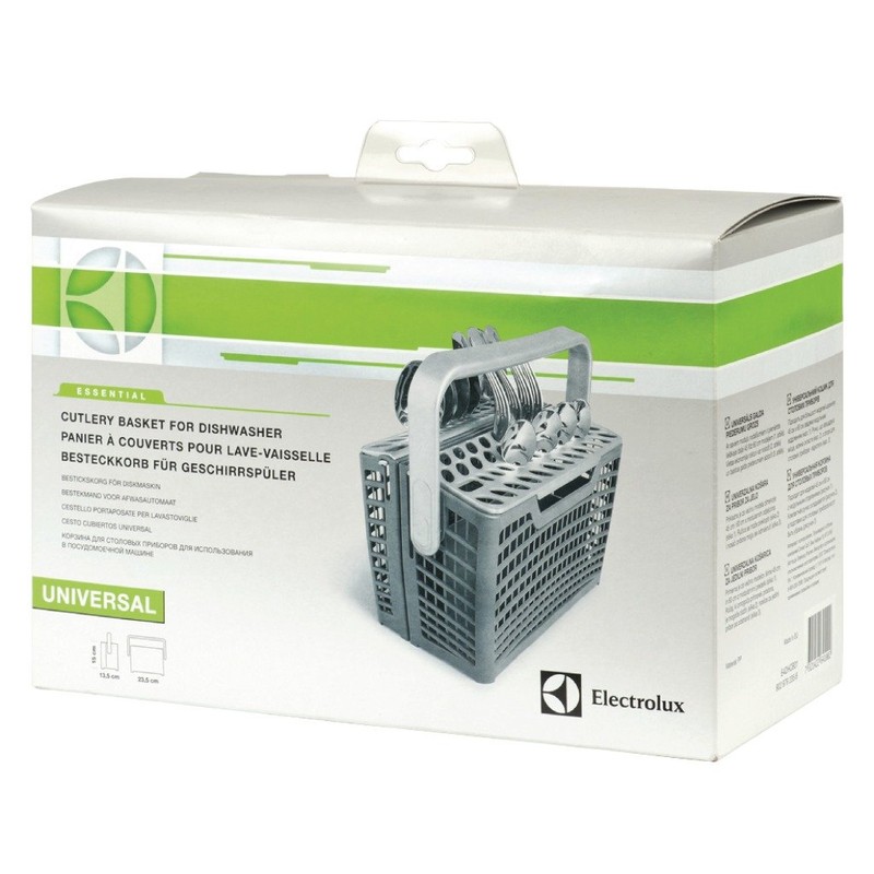 Electrolux Cestello Portaposate con 2 scomparti modulari, Manico salvaspazio, Compatibile