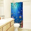 goodbath Narrow Shower Curtain 90cm Wide,Ocean Underwater World Tropical Anti