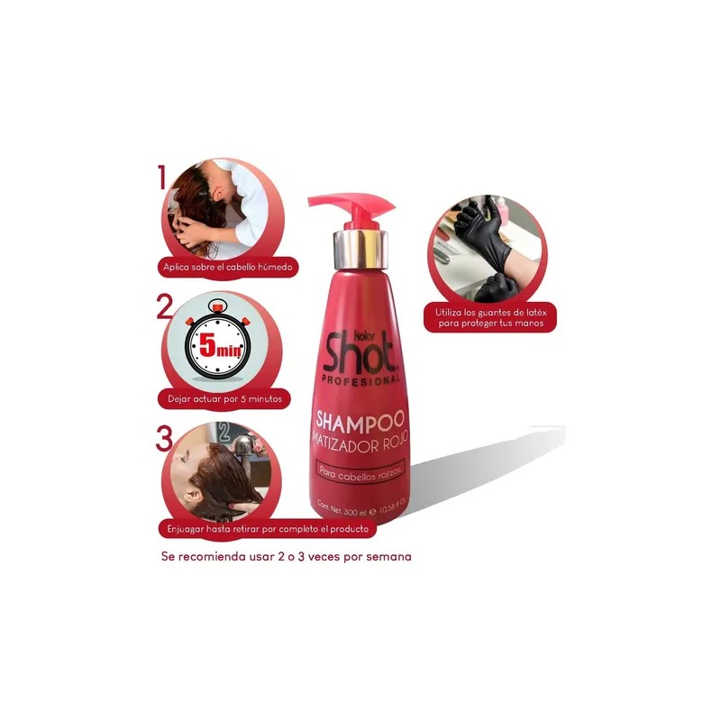 Shampoo Matizador Hidratante Para Cabello De Tonos Rojizos