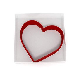 Custom Cutters Heart Shaped Cookie Cutter | Plastic Cutter for Baking, Fondant, Clay, Pastry, Icing, Jewellery (8CM)