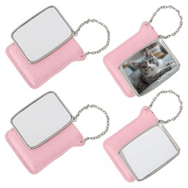 Framendino, 4 Pack Sublimation Rectangle Compact Mirror Blanks with Case for Women Travel