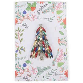 Roman 2.3 Inches Marquise Crystal Tree Pin
