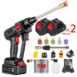 Cordless Pressure Washer, Foam Cannon Car Wash Tools, High Pressure Car Cleaning Tool, Wireless Rechargeable Washing Machine for Car Floor Washing Watering:_No battery