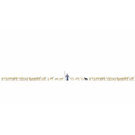 NOCH® XL Set "Sheep and Shepherd" with Hand Painted Figures for H0 (1:87) Ideal for Model Railways, Dioramas and DIY Crafts Projects