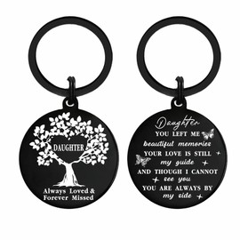 Viayen Memorial Gifts for Loss of Daughter- Sympathy Keyring for Loss of Daughter Remembrance Bereavement Memory Angel Keepsake