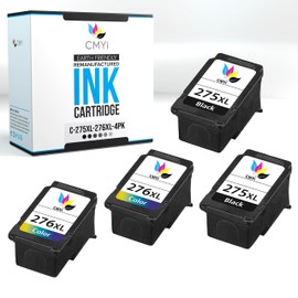 CMYi PG-275XL CL-276XL High Yield Replacement Ink Cartridges for Canon PIXMA TR4720, TR4722, TS3520 4-Pack (2 Black, 2 Color)