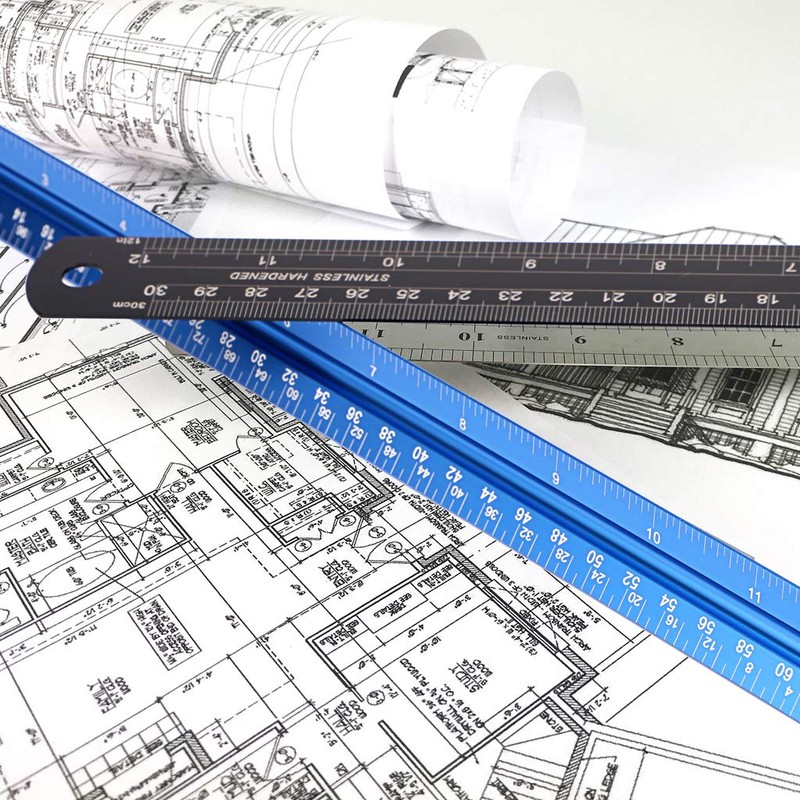 BTSKY 3 PCS 12" Architectural Scale Ruler with Standard Metric