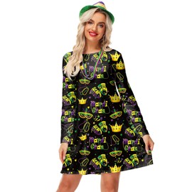 Women Mardi Gras Masquerade Dress Jester Mask Venetian Carnival Festival Parade Party Clothing 2XL