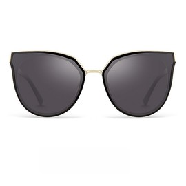 ZPVENATRO All black UV protection thick frame design sunglasses texture high-end durable sunglasses, Black