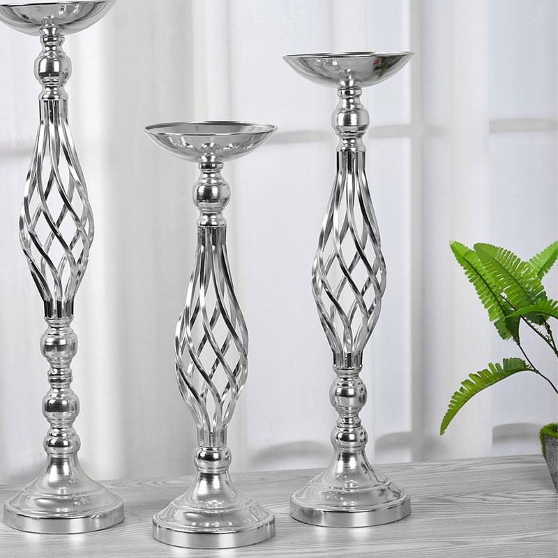 Table Candlestick Ornament Iron Twisted Curb Candle Holder Decorative Ornament
