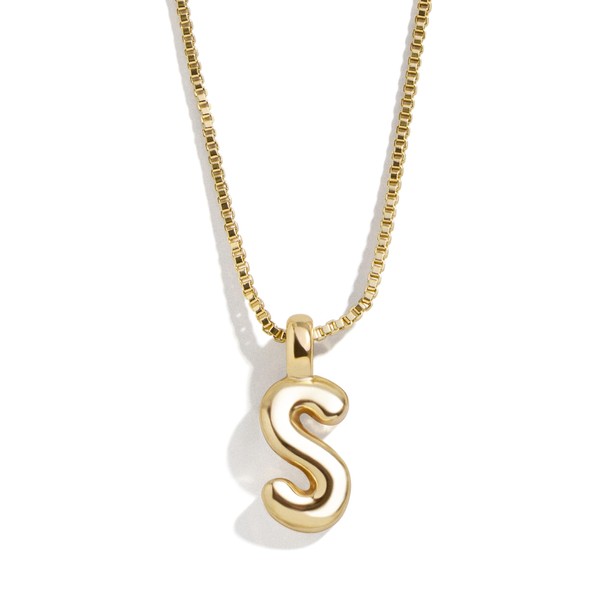 BaubleBar Gwen Mini Bubble Initial Necklace, S