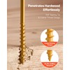 VEVOR Wood Screws 350 PCS, #10 x 3-Inch Anti-Rust Coated,