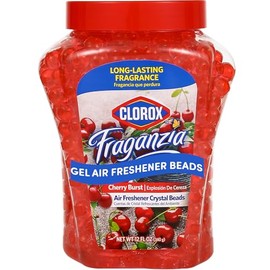 Clorox Fraganzia Air Care Ambientador con cuentas de cristal en aroma a cereza, 12 onzas | Fraganzia ambientador con aroma a cereza Burst para coche o hogar