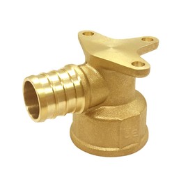 Uenede 3PCS LF Brass 1/2 Inch PEX Barb to 1/2 NPT Female with Drop Ear 90 Degree Elbow Coupling Pipe Crimp Fitting