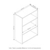 FURINNO Wright 3-Shelf Bookcase, Soft White