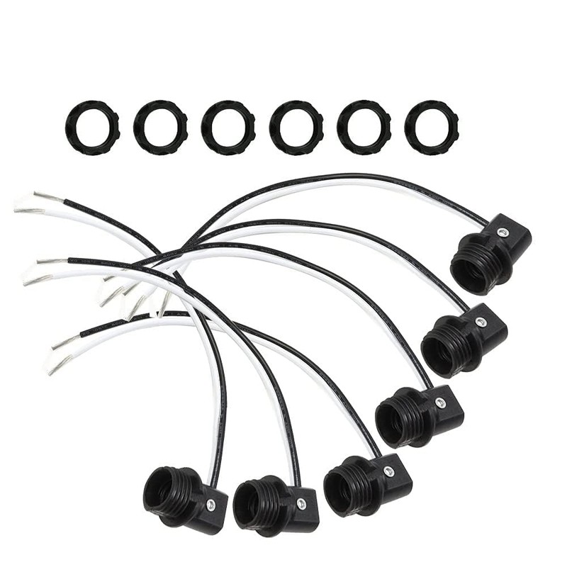 NuoZun 6 Pack LP1970 Phenolic Candelabra Base Socket E12 Light