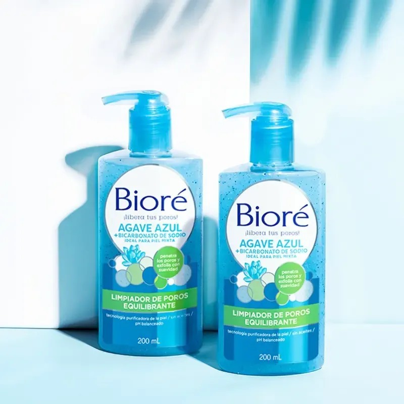 Bioré Limpiador Facial Agave Azul y Bicarbonato Antiacné 200ml