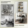 Magnetic Fridge Shelf Set, 4 Pieces with 8 Hooks -
