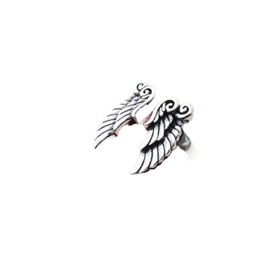 Dishowme Angel Wings Ring Vintage Crown Heart Ring Band Adjustable Knuckle Ring Jewelry for Women Girls Teens (Silver B)