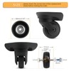 50mm x 18mm Luggage Replacement Wheels Set 4Pcs Rubber Suitcase