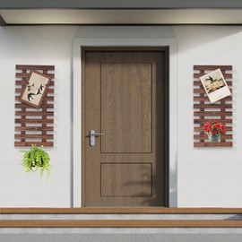 CNCEST Wooden Hanging Planter Rack, 2 PCS Wall Planter, Wooden Plant Wall Rack for Indoor Plants Wall Mounted Planter Rack Wall Decoration Hanging Flower Pots, Plants, Climbing Plants 23.62 * 11.41in