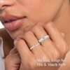 Klyxosh 3 Pack 18K Gold Plated/Silver Stacking Rings for Smart