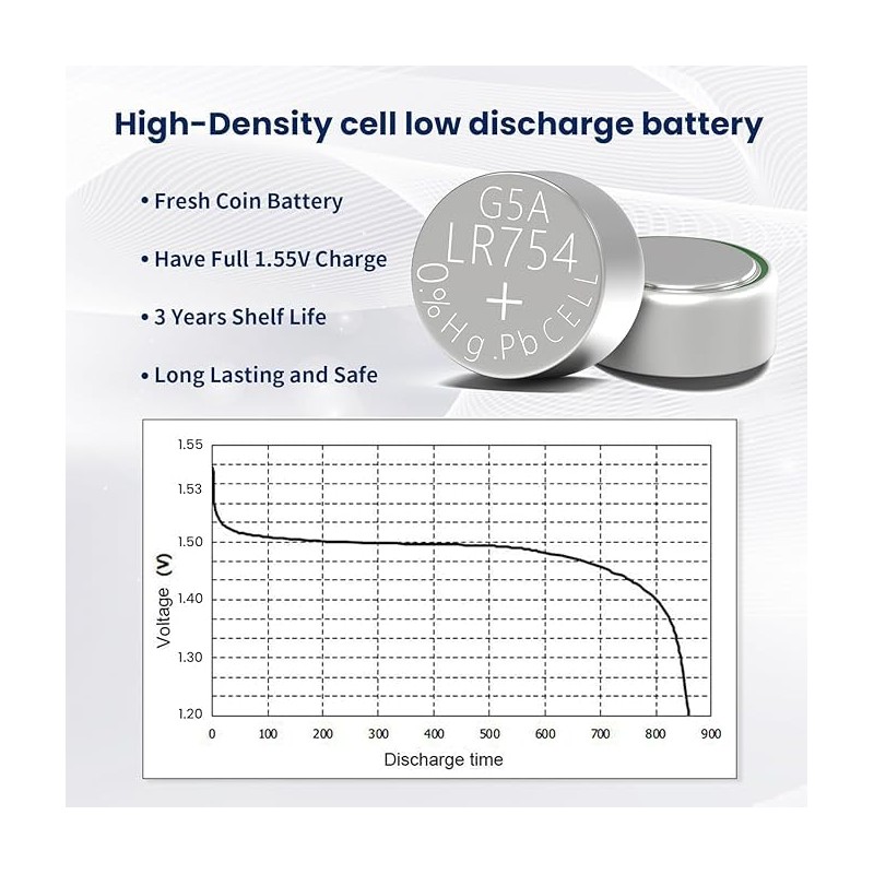 QLQXQTy 20PACK AG5 LR754 309 393 SR754 SR754 Battery Alkaline