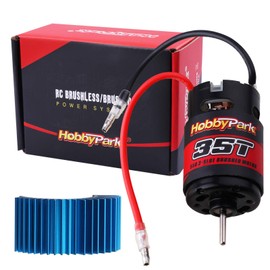 HobbyPark 35T Motor 550 Brushed Electric Engine w/Heatsink for 1/10 RC Crawler Cars Traxxas TRX4 TRX6 Axial SCX10 Redcat Gen7 Gen8 RC4WD