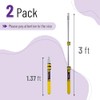 Bates- Extension Pole, 1.4 to 3 Ft Pole, 2 Pack,
