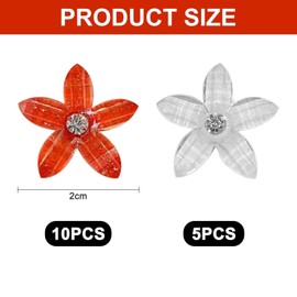 15 Pieces Small Flower Hair Clips, Kids Mini Hair Clips, Girls Headband Decoration, Flower Gripper Hair Accessories, Crystal Hair Clips