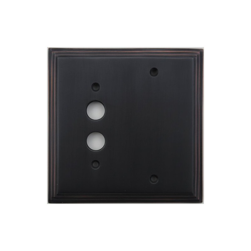 Classic Accents Deco Oil Rubbed Bronze 2 Gang Wall Plate