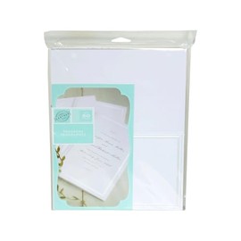 Gartner Studios Pearl White Bifold Wedding Program, Print at Home Programs, 8.5” x 11” Unfolded, 50 Count, White Bifold Programs for Events (61407)
