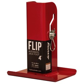 Fastway FLIP 88-00-4500 Trailer Tongue Automatic Fold-Up Jack Foot Plate for 2 1/4" Jacks-4" Extension (2-Inch Inner Jack Tube)