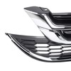 ECOTRIC Front Upper Bumper Hood Grill & Lower Mesh Chrome