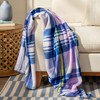 Vera Bradley Women's Fleece Plush Throw Blanket, Amethyst Plaid, 80