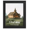 PEALSN 11x14 Picture Frame with Real Glass Front and Black