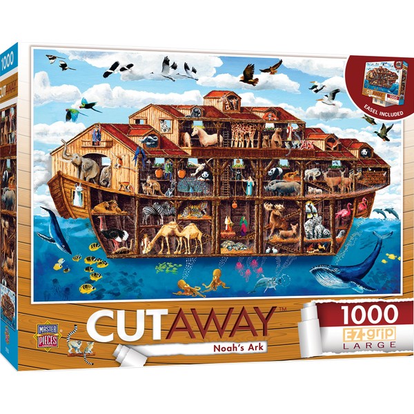 Masterpieces 1000 Piece EZ Grip Jigsaw Puzzle for Adults, Family, Or Kids - Noah's Ark - 23.5"x34"