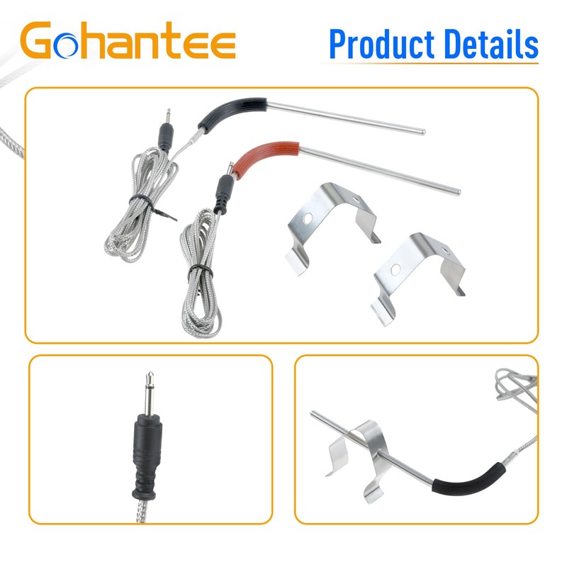Gohantee 2-Pack Grill Probes Replacement for Weber Igrill 2, Igrill