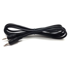 MainCore 2m Long Black Audio AUX Cable 3.5mm to 3.5mm for Mobile Phones, Computers, Laptops, Mp3 Players, Portable Speakers, Headphones, HIFI, DJ