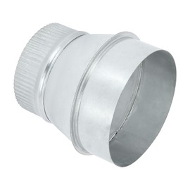 PATIKIL 5 Inch to 4 Inch Duct Reducer, Galvanized Steel Round Air Duct Reducer Crimped Pipe Increaser Adapter Connector Fitting Coupling for HVAC, Ventilation Systems