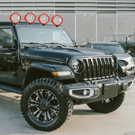 LIGBT 2PCS 6.8 Inch Round LED Off Road Driving Lights with Wiring Harness 67LEDs 201W Round Led Light Bar Flood Spot Combo Beam LED Work Lights for Truck Pickup SUV ATV UTV Tractors