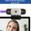 Nolansend 4K Webcam, Auto-zoom,with remote control,Privacy Cover, White Balance, Webcam